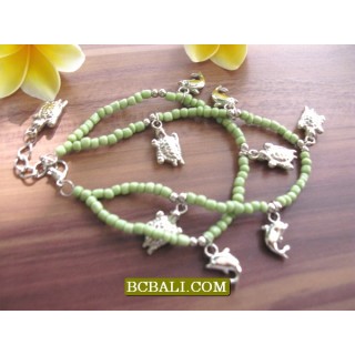 Bali Bead Anklets Charm Bracelets Wholesale Package